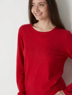 Pull point fantaisie détails rivets