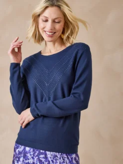 Pull point fantaisie détails rivets