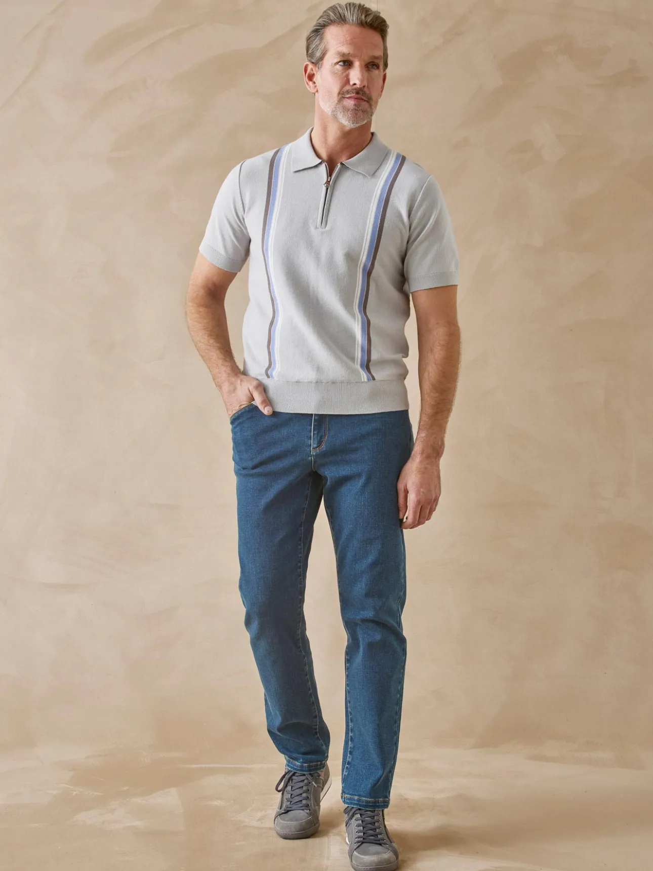 Pull polo zippé