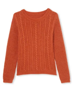 Pull torsadé avec laine et mohair