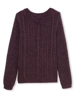 Pull torsadé avec laine et mohair