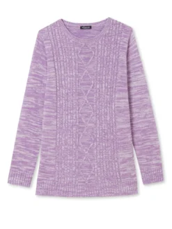Pull torsadé encolure ronde