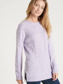 Pull torsadé encolure ronde