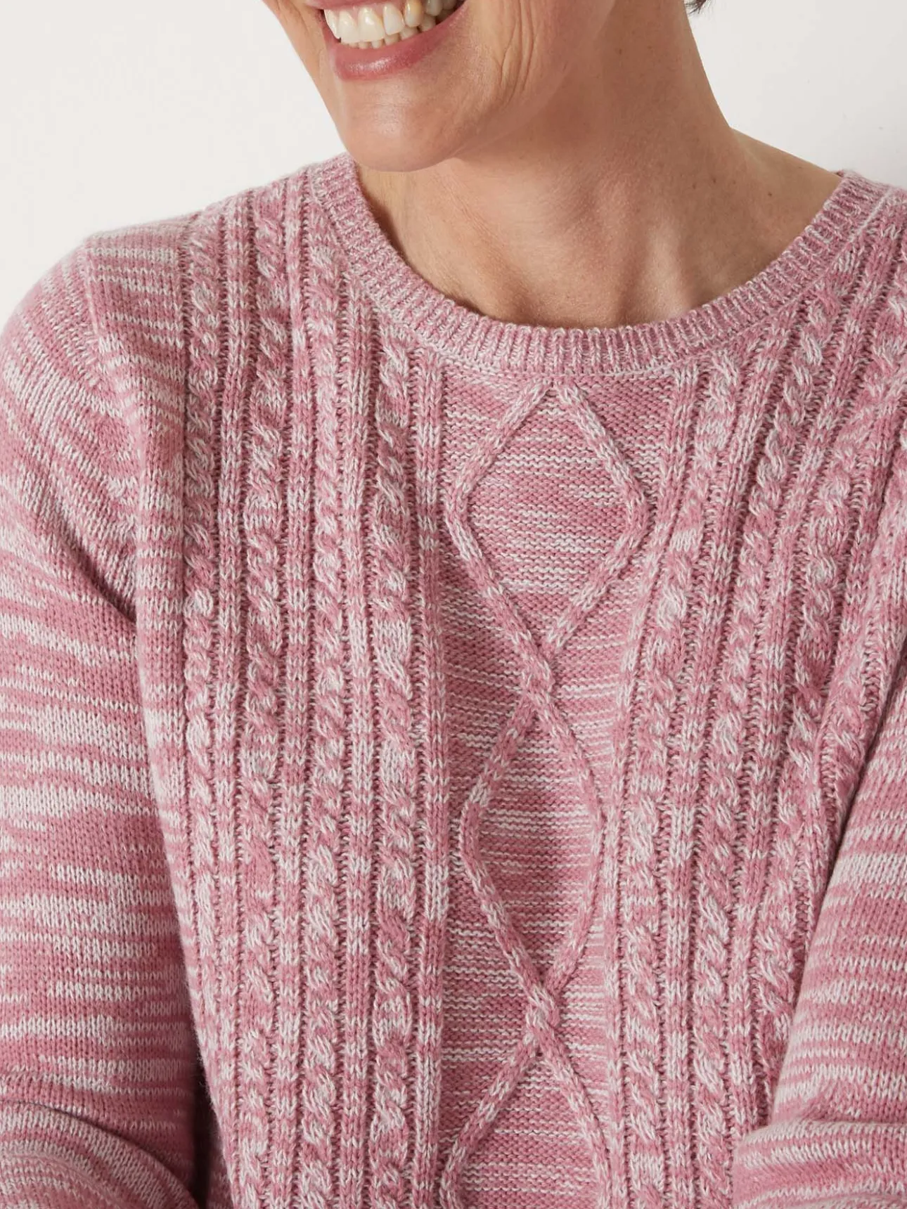 Pull torsadé encolure ronde