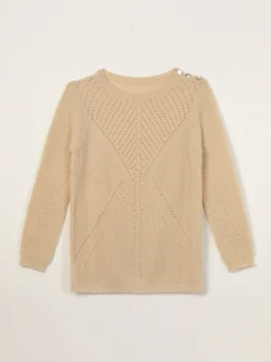 Pull tunique côtes perlées