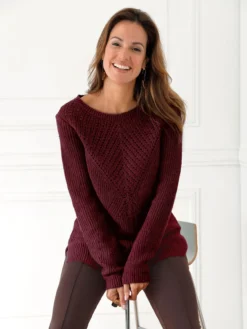 Pull tunique côtes perlées