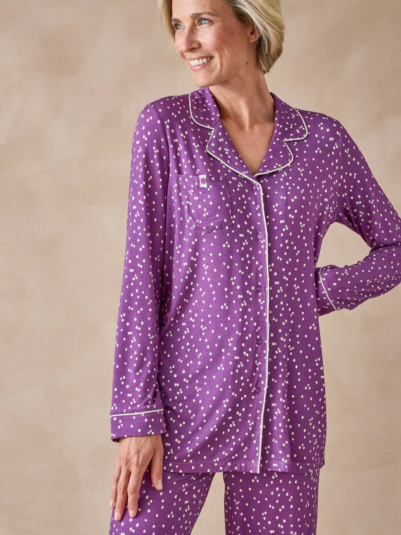 Pyjama col tailleur