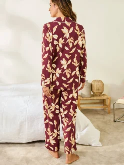 Pyjama col tailleur imprimé