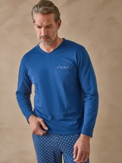 Pyjama en maille jersey pur coton peigné