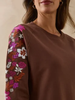 Robe ample col rond manches longues