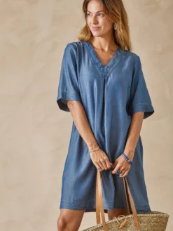 Robe ample en lyocell
