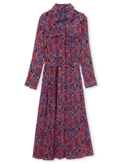 Robe chemisier longue imprimée