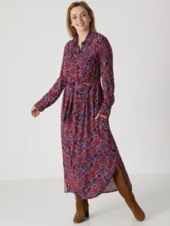 Robe chemisier longue imprimée