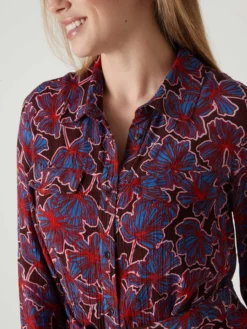 Robe chemisier longue imprimée