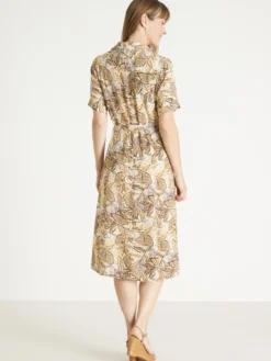 Robe col tailleur manches courtes
