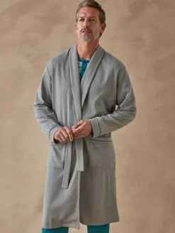 Robe de chambre en maille nid d'abeille