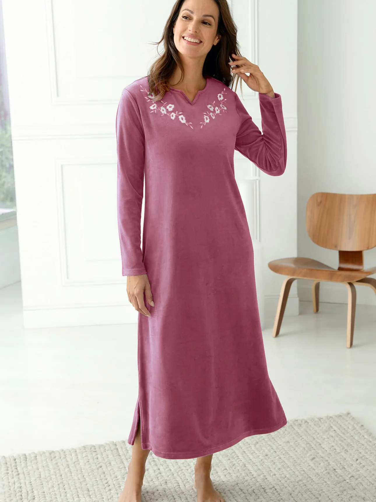 Robe d'hôtesse en maille velours
