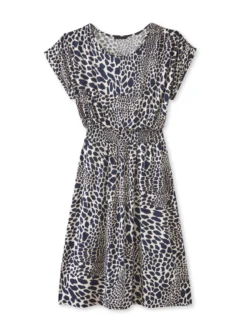 Robe encolure bateau en maille fluide
