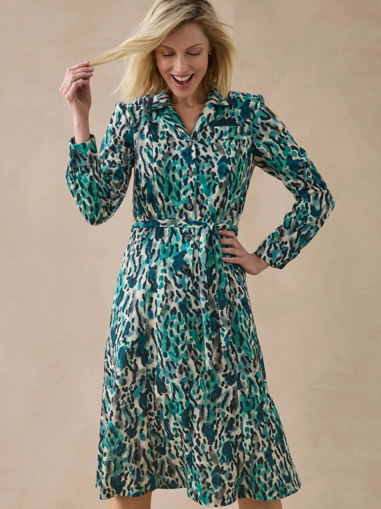 Robe en maille bien chaude