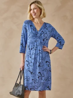 Robe en maille fluide effet drapé
