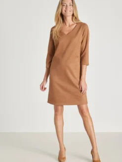 Robe en maille suédine