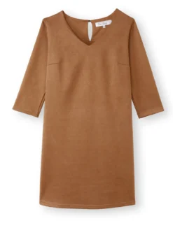 Robe en maille suédine
