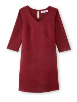 Robe en maille suédine