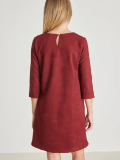 Robe en maille suédine