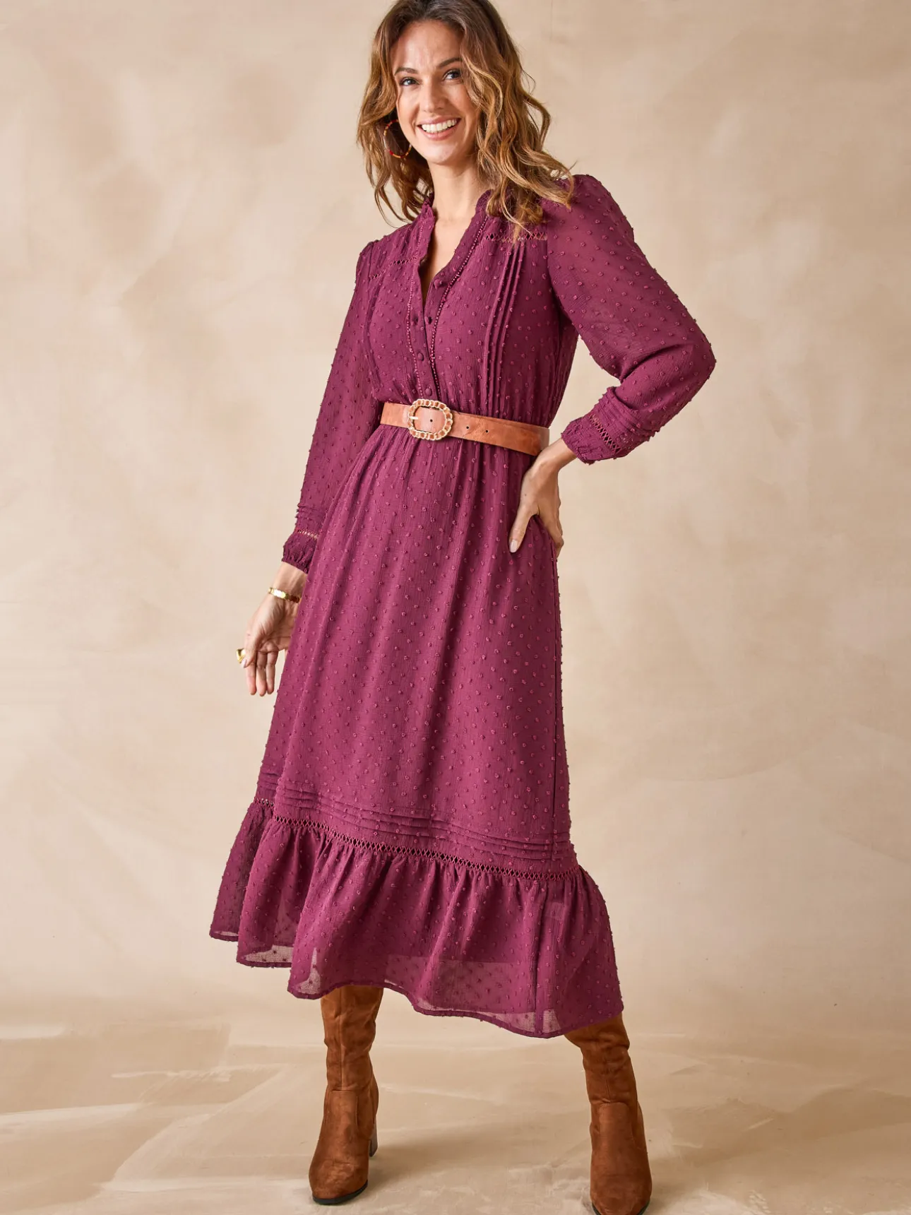 Robe en plumetis