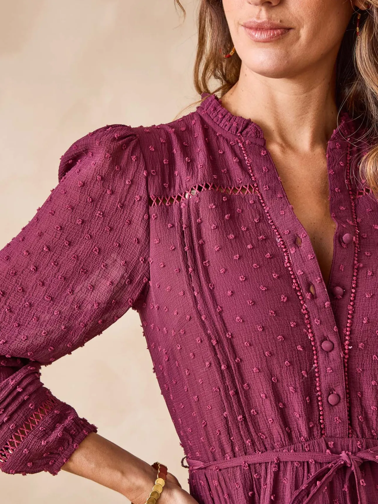 Robe en plumetis
