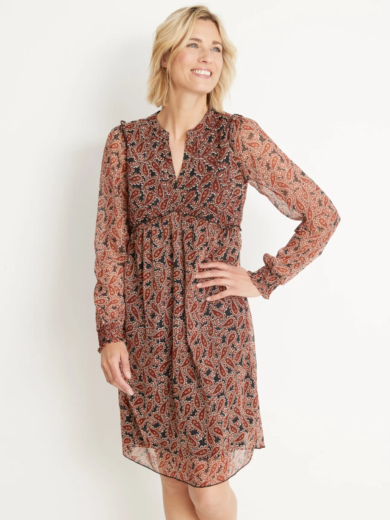Robe en voile doublé