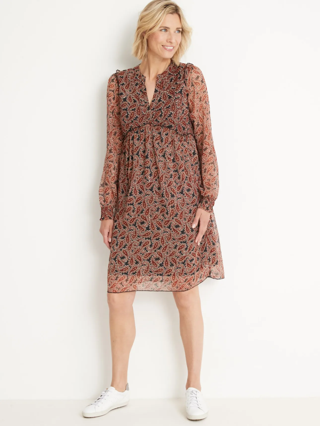 Robe en voile doublé