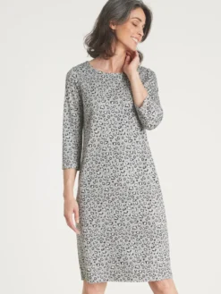 Robe housse en maille jacquard