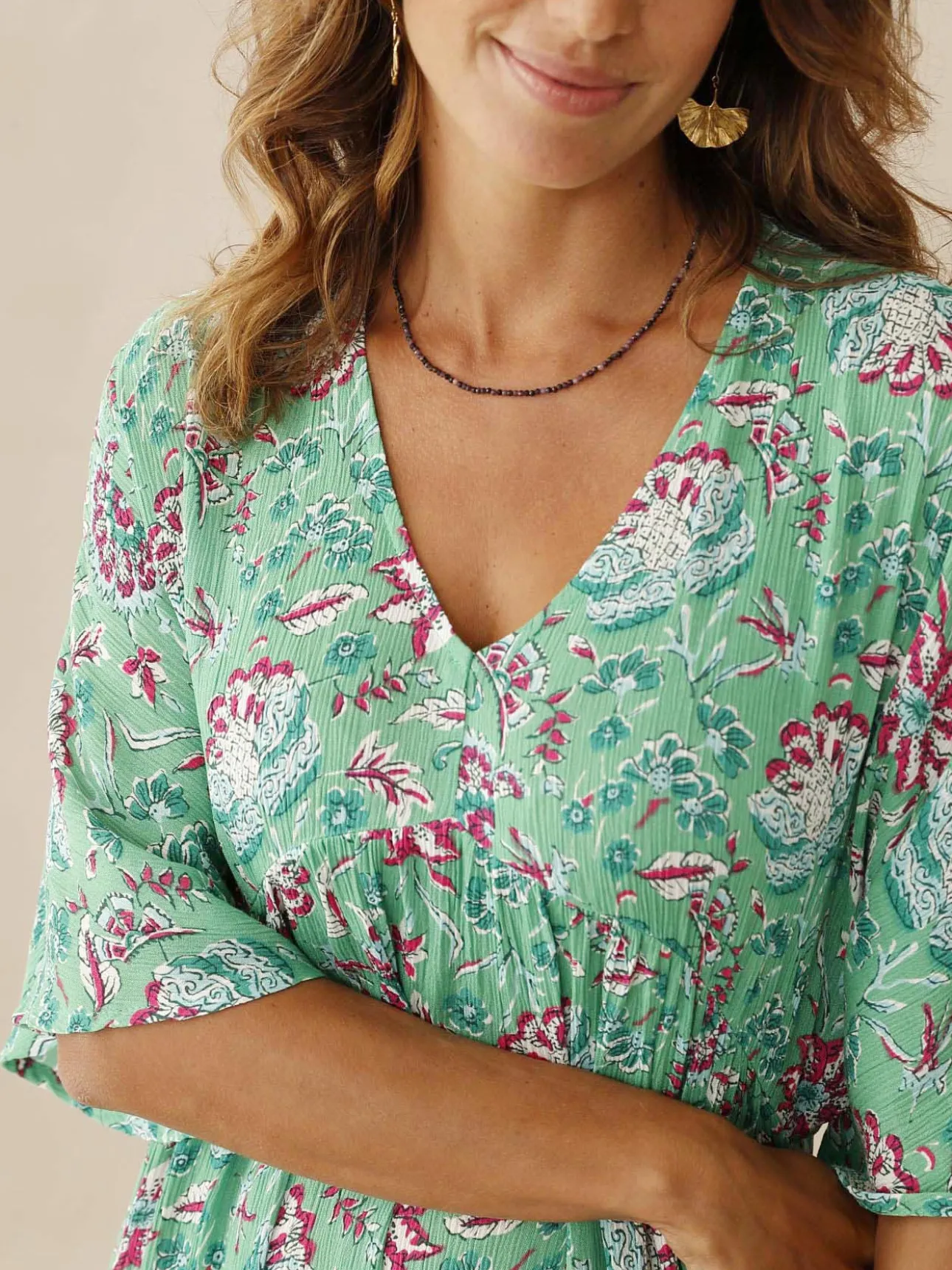 Robe longue ample imprimé