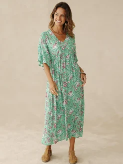 Robe longue ample imprimé