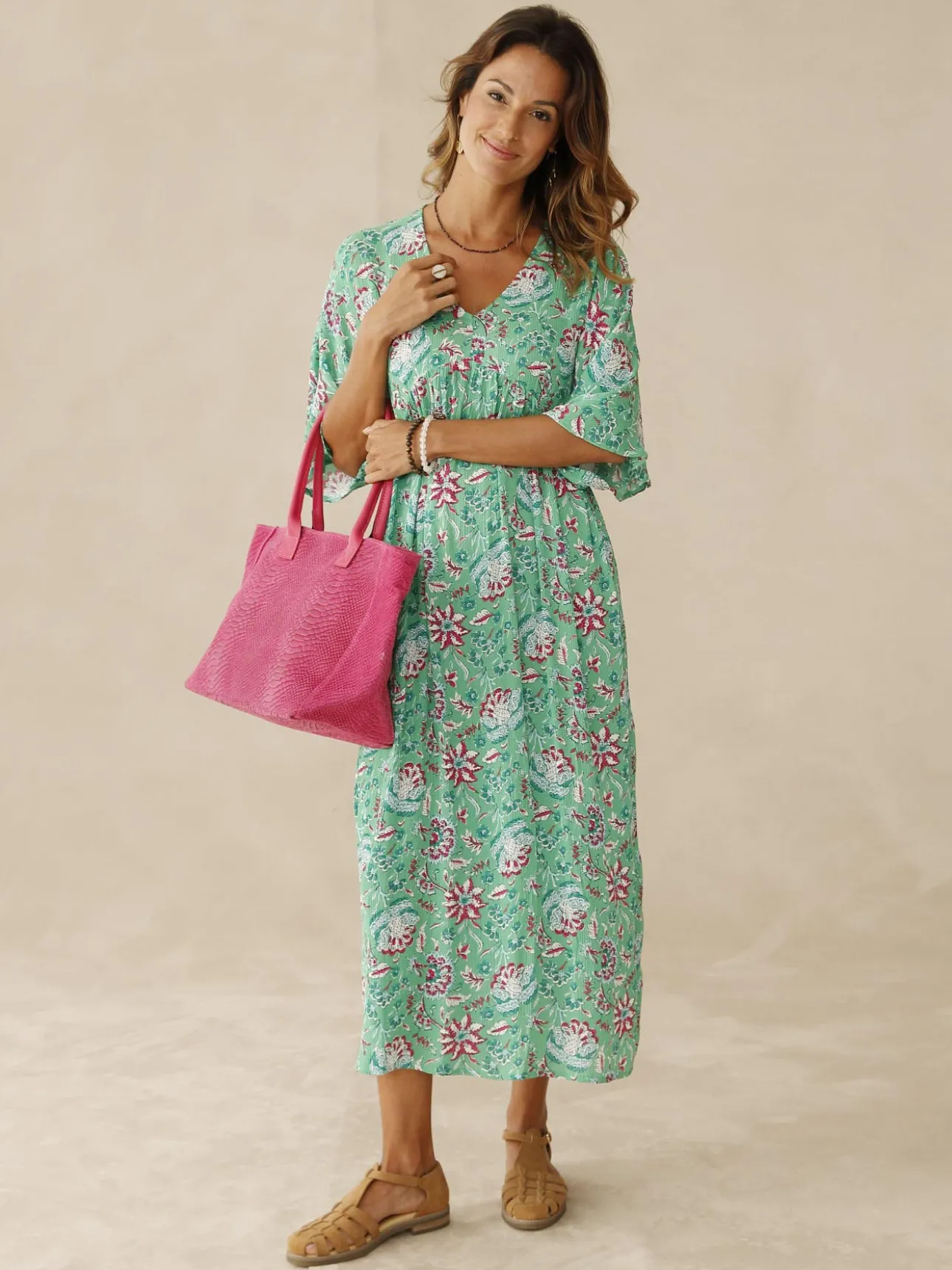 Robe longue ample imprimé