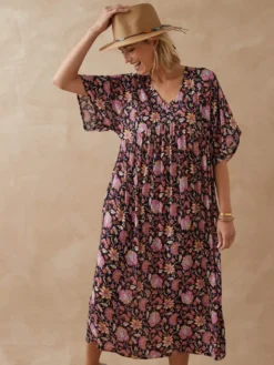 Robe longue ample imprimé