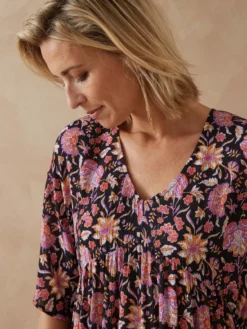 Robe longue ample imprimé
