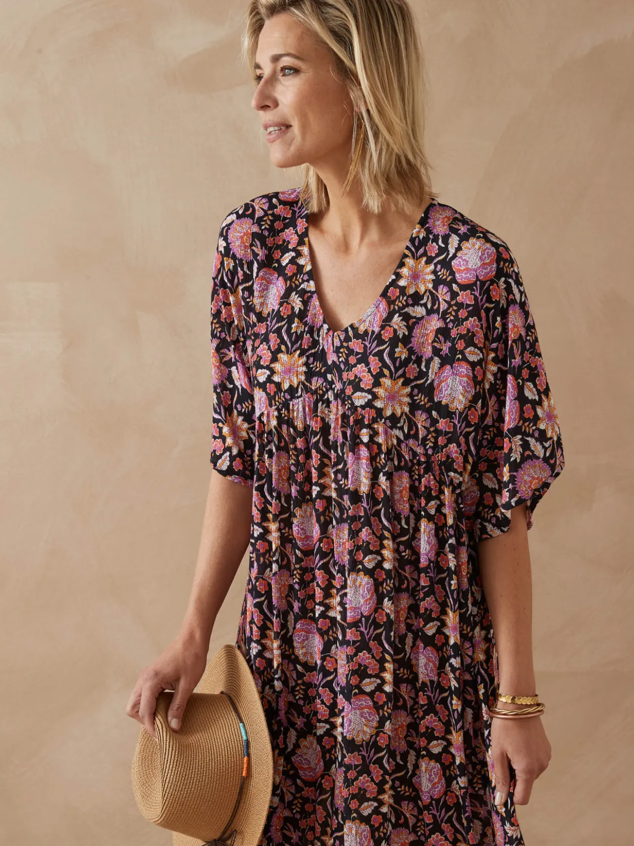 Robe longue ample imprimé
