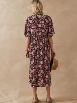 Robe longue ample imprimé