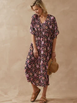 Robe longue ample imprimé