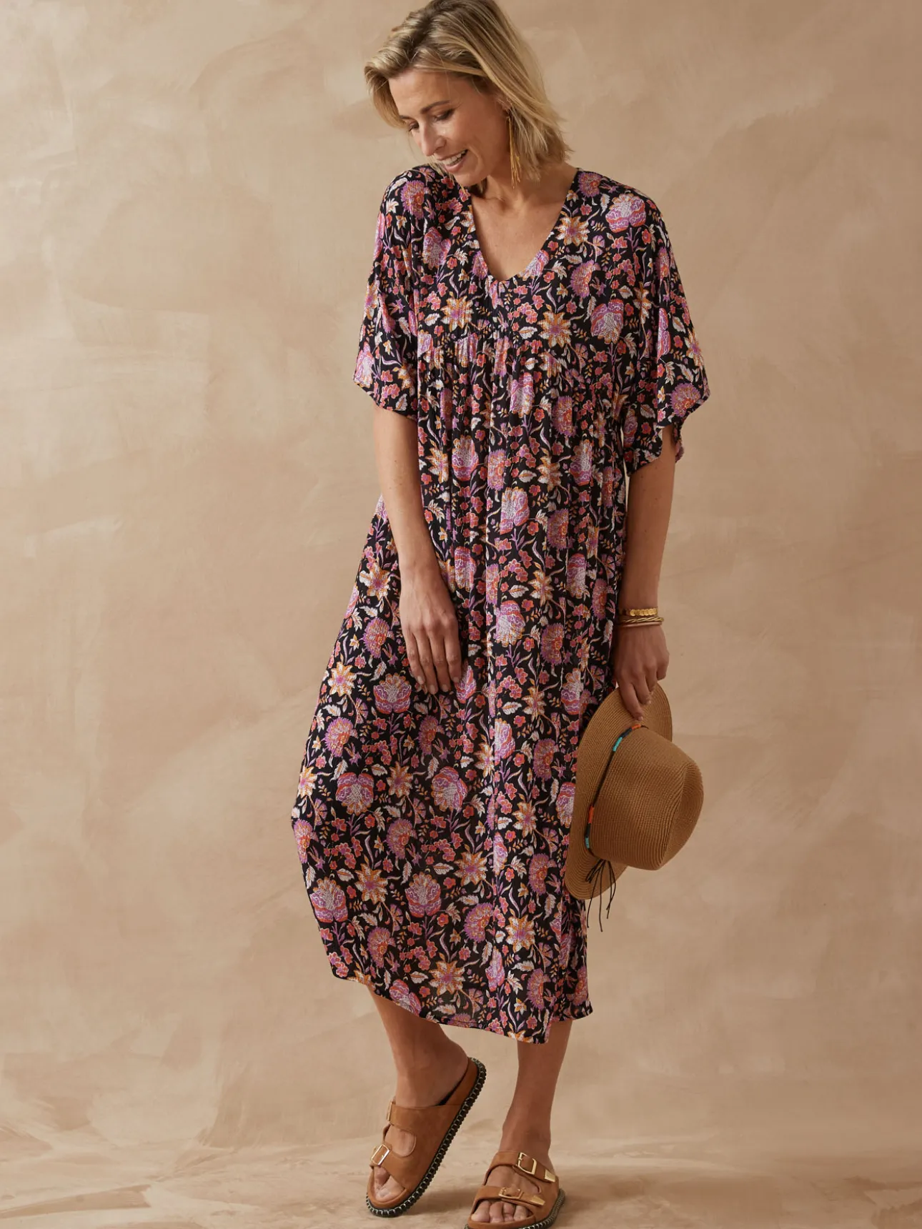 Robe longue ample imprimé