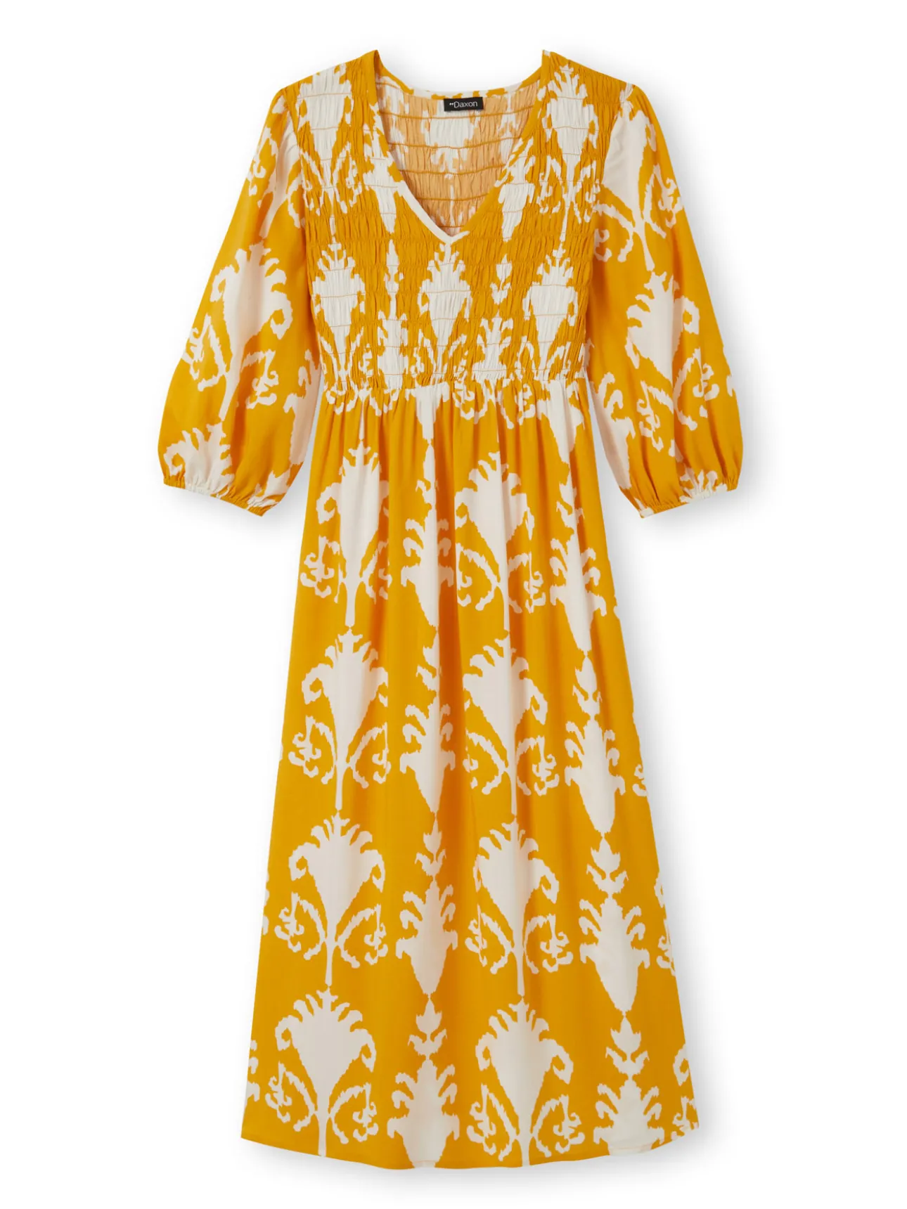 Robe longue à smocks
