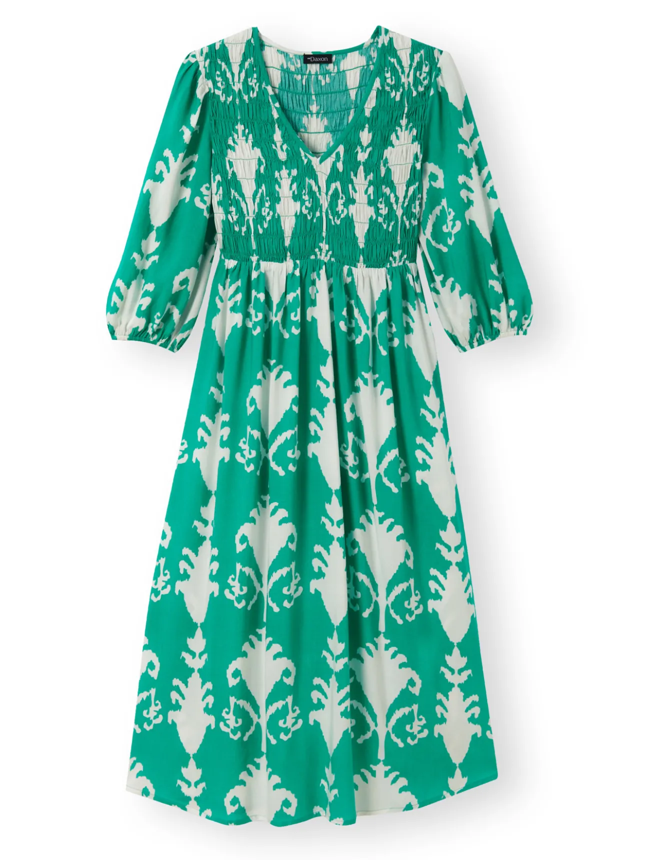 Robe longue à smocks
