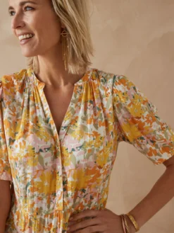 Robe longue à volants