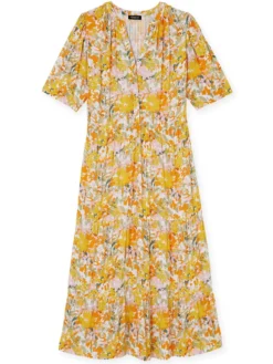 Robe longue à volants