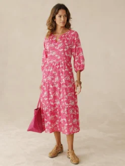 Robe longue à volants