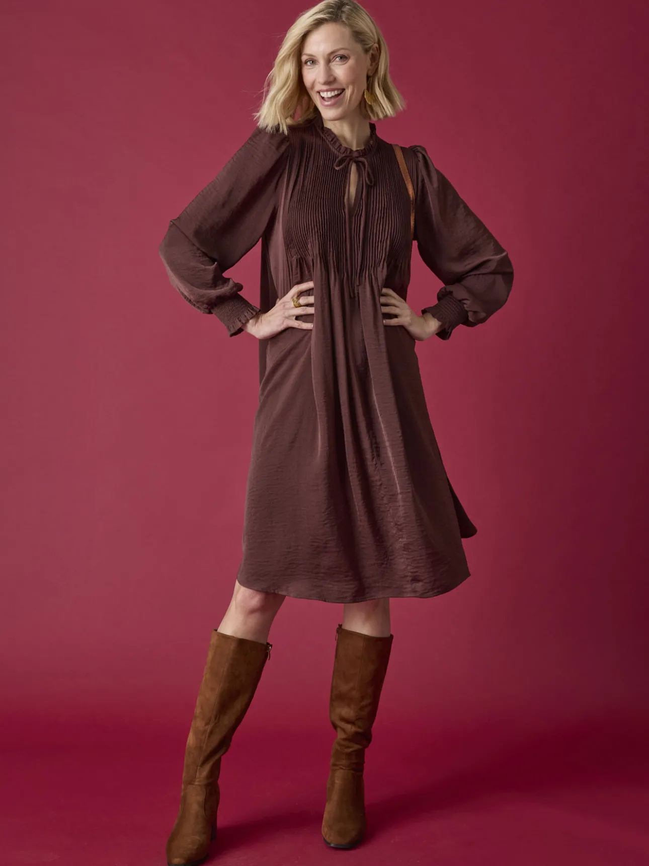 Robe à plis nervurés
