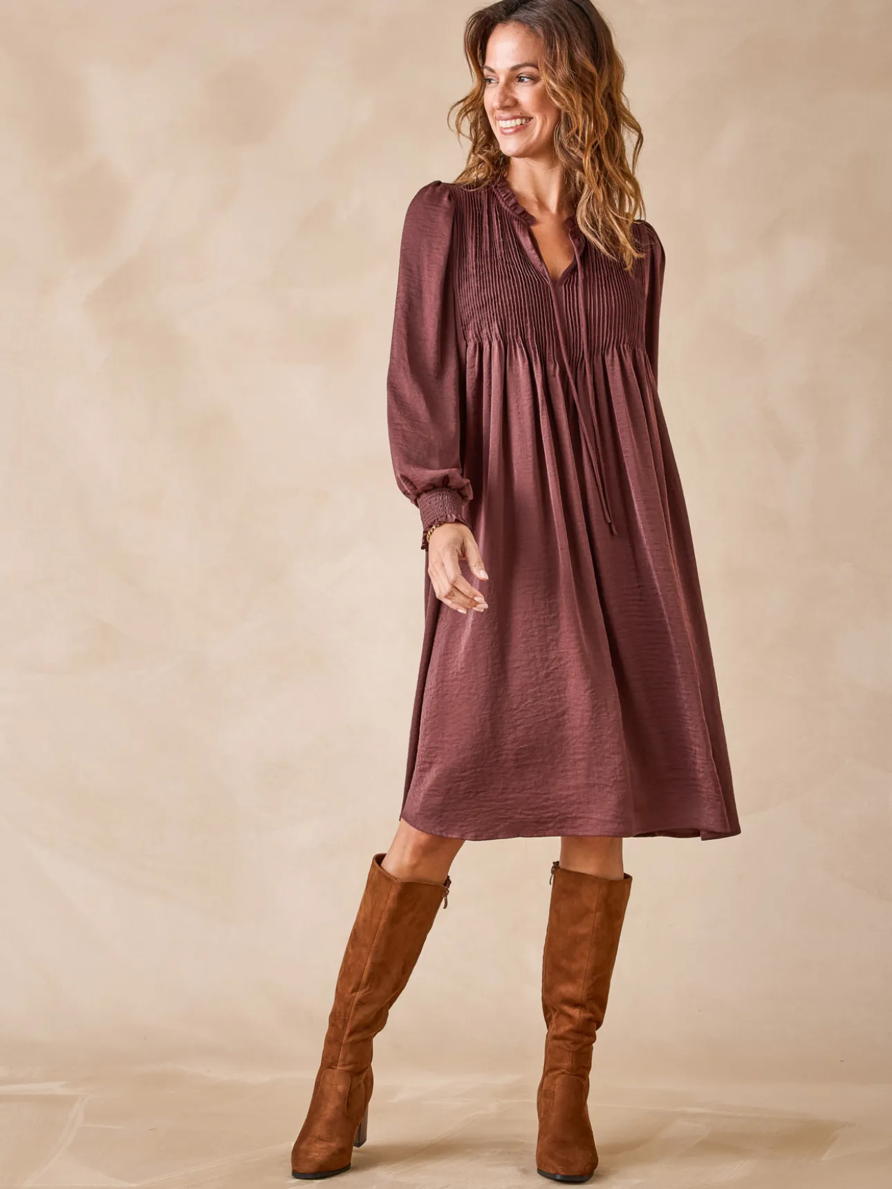 Robe à plis nervurés
