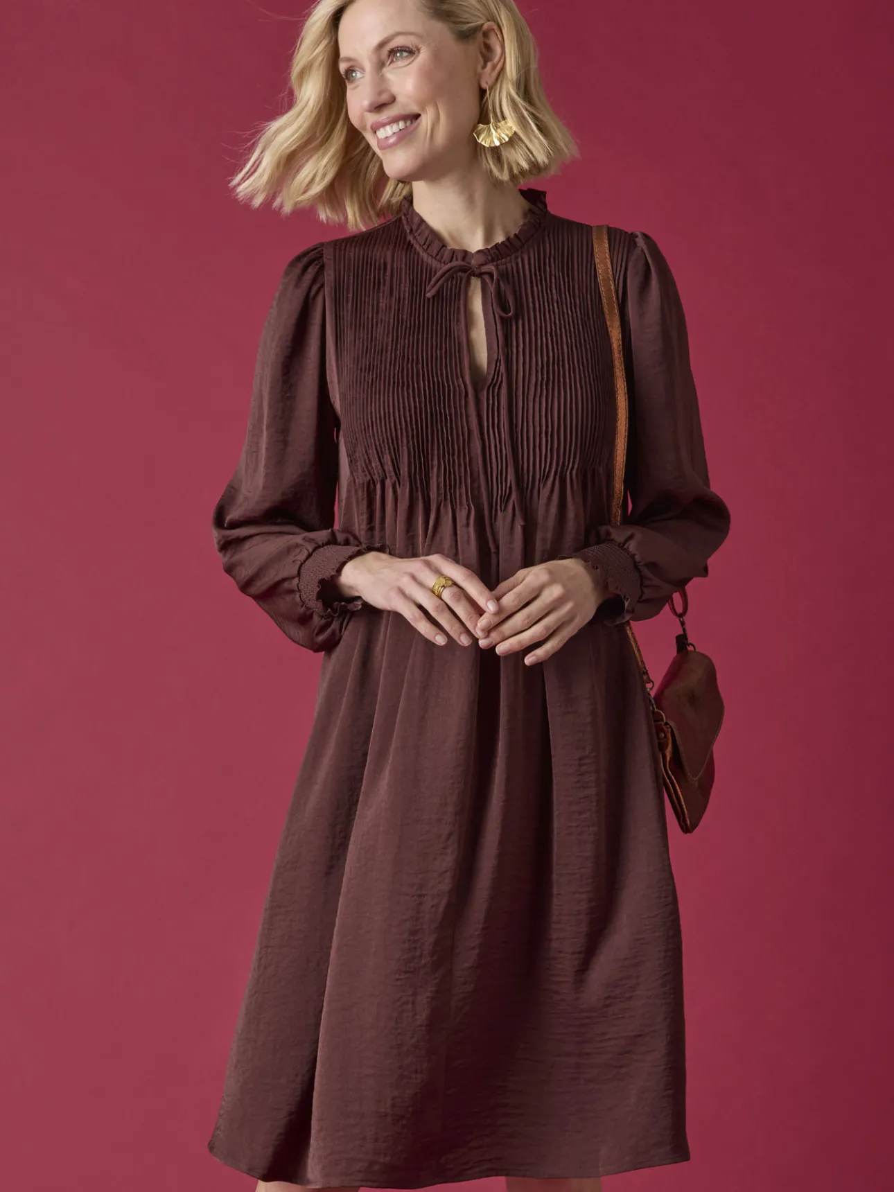 Robe à plis nervurés